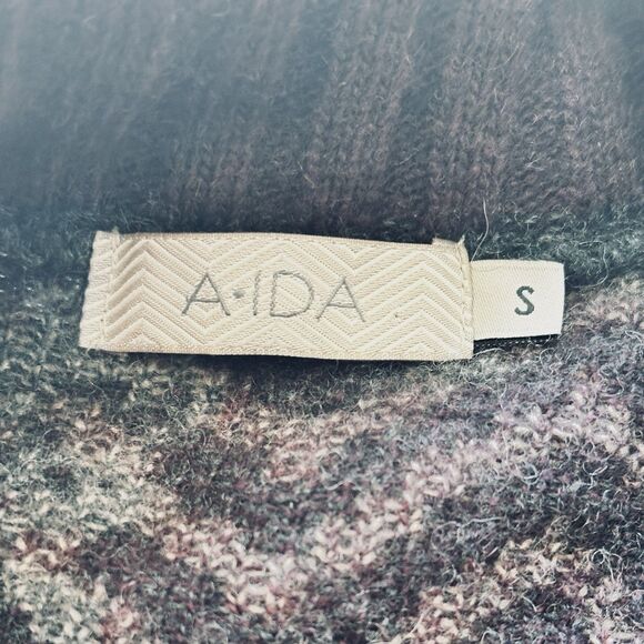 A. IDA Italian Designer Wool Sweater Womens S Indie Nordic Boho Longline Chevron - Picture 5 of 8